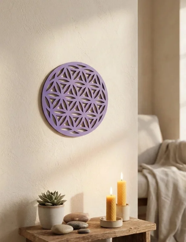 Fleur de Vie en bois - Décoration murale